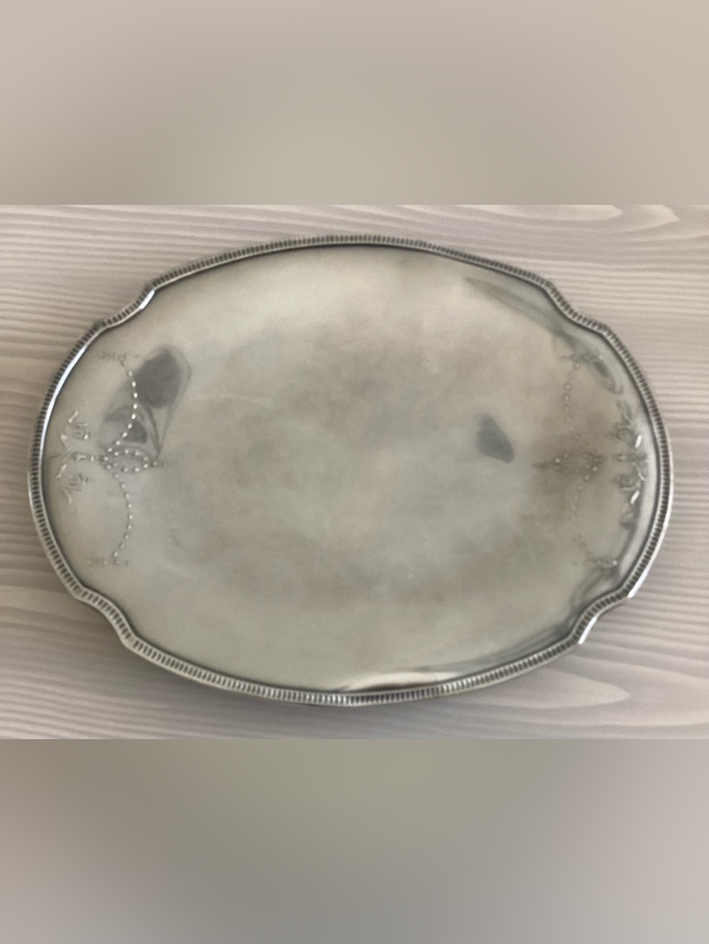 Antique CommunitySilver Grosvenor #11956 Silverplate Footed Cake Tray 11 1/2x9